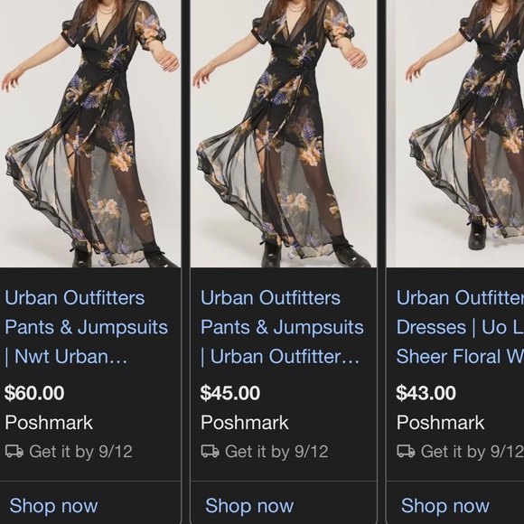 Urban Outfitters Sheer Floral Romper Lohi Maxi🐦‍⬛ - Picture 7 of 7